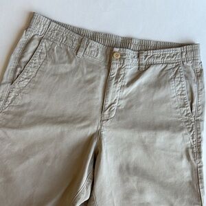 Tommy Bahama‎ Pima Cotton Linen Tan Khaki Chino Shorts Men’s Size Large